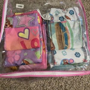 Two toddler girl bedding sets